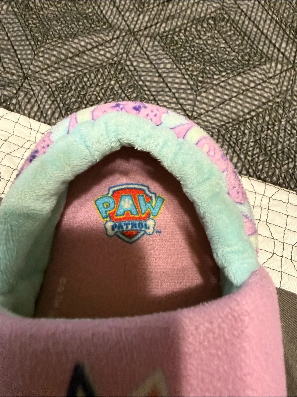 Paw Patrol Pink Girls Slippers with Skye & Everest Graphics size 7/8 toddler